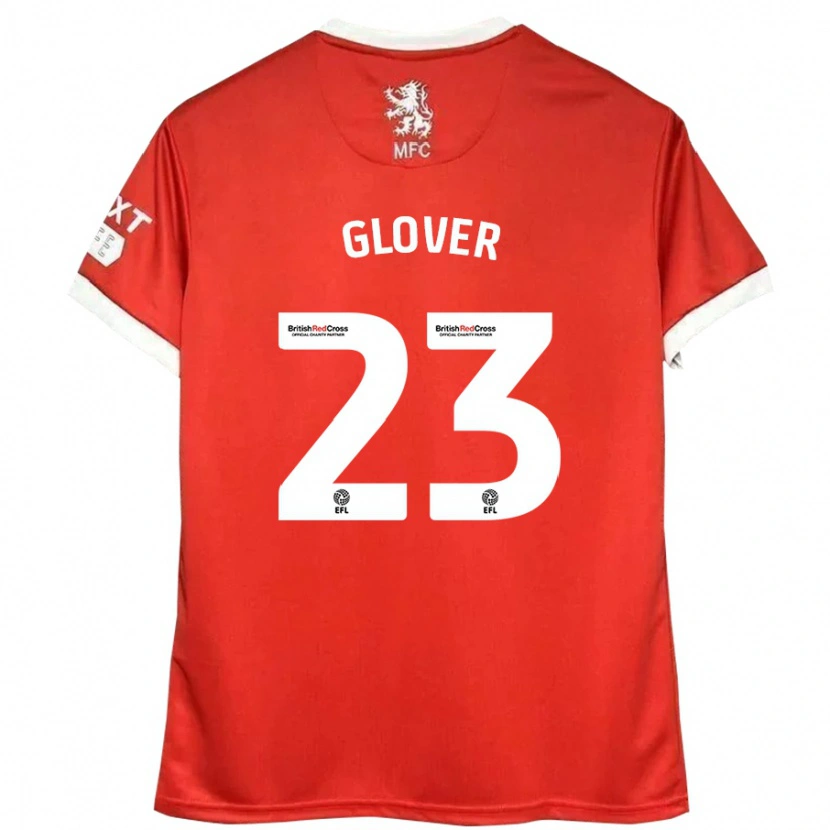 Danxen Enfant Maillot Tom Glover #23 Rouge Blanc Tenues Domicile 2024/25 T-Shirt