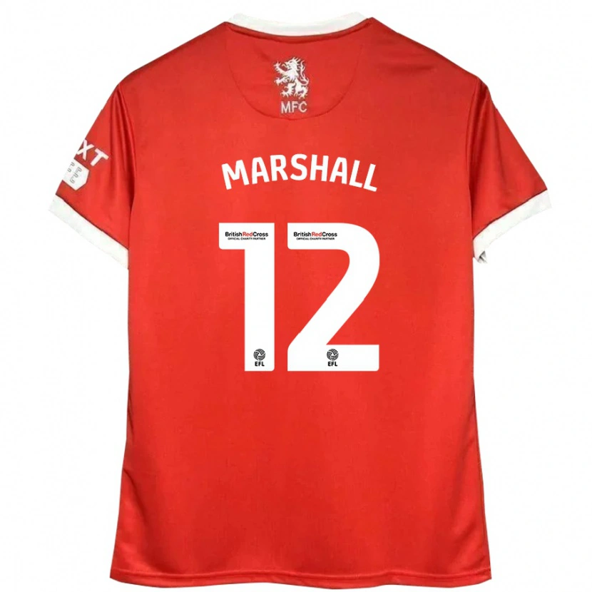 Danxen Enfant Maillot Eve Marshall #12 Rouge Blanc Tenues Domicile 2024/25 T-Shirt