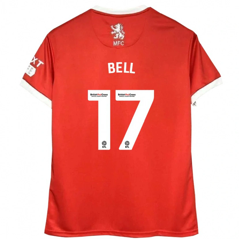 Danxen Enfant Maillot Millie Bell #17 Rouge Blanc Tenues Domicile 2024/25 T-Shirt