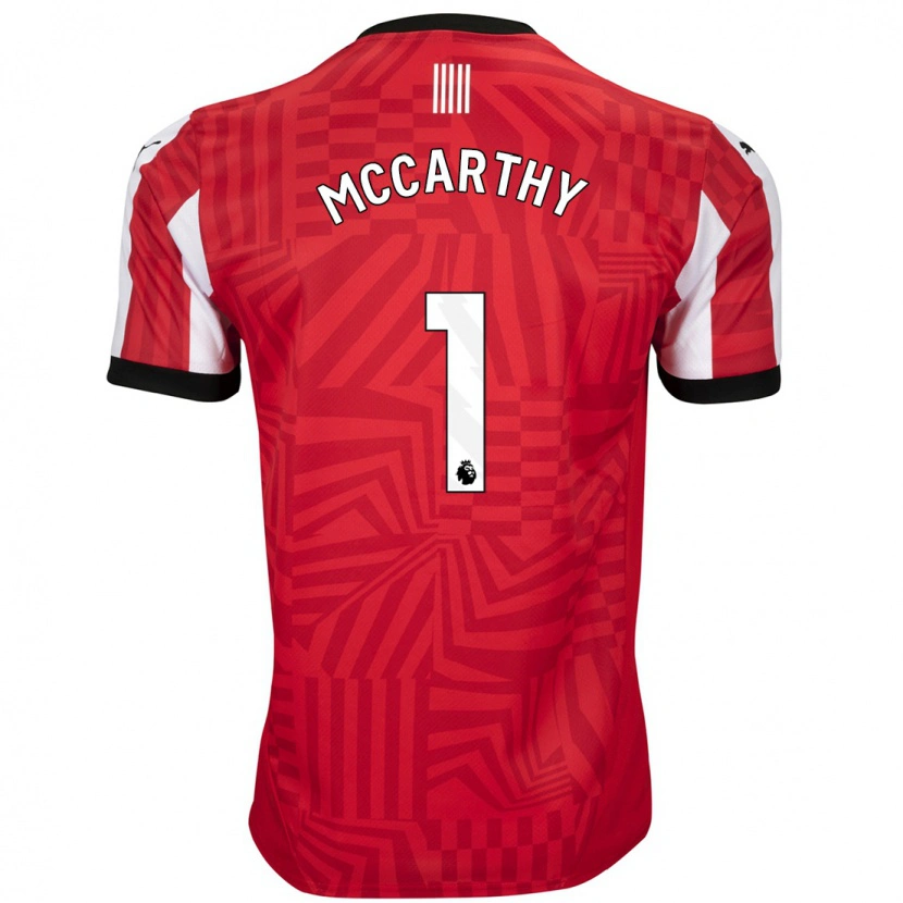 Danxen Enfant Maillot Alex Mccarthy #1 Rouge Blanc Tenues Domicile 2024/25 T-Shirt