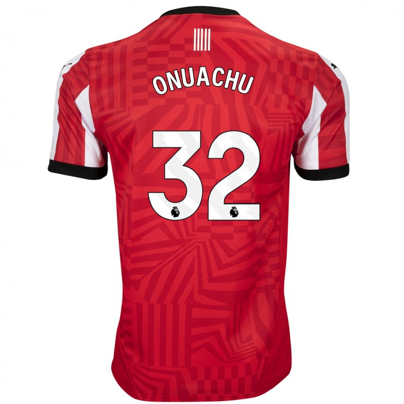 Danxen Enfant Maillot Paul Onuachu #32 Rouge Blanc Tenues Domicile 2024/25 T-Shirt