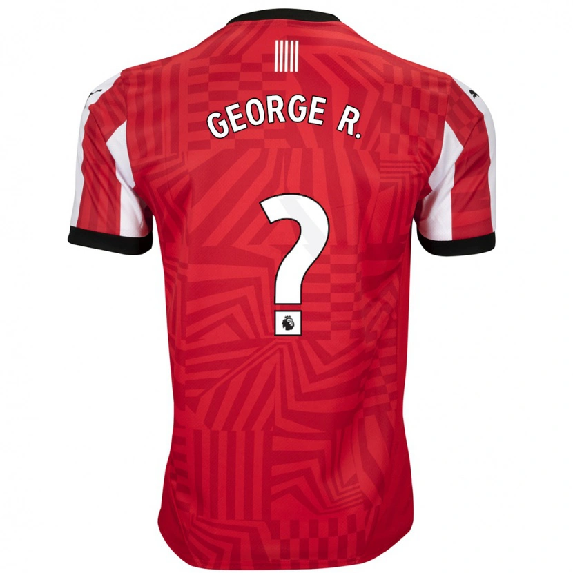 Danxen Enfant Maillot George Robinson #0 Rouge Blanc Tenues Domicile 2024/25 T-Shirt