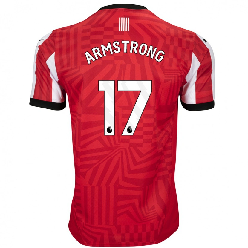 Danxen Enfant Maillot Stuart Armstrong #17 Rouge Blanc Tenues Domicile 2024/25 T-Shirt