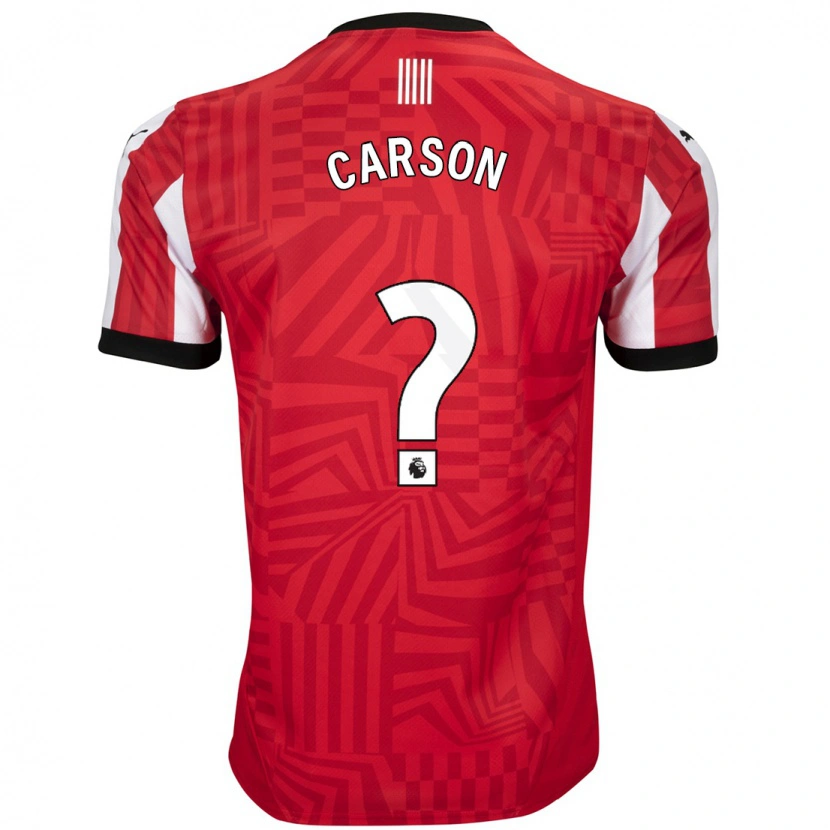 Danxen Enfant Maillot Matty Carson #0 Rouge Blanc Tenues Domicile 2024/25 T-Shirt