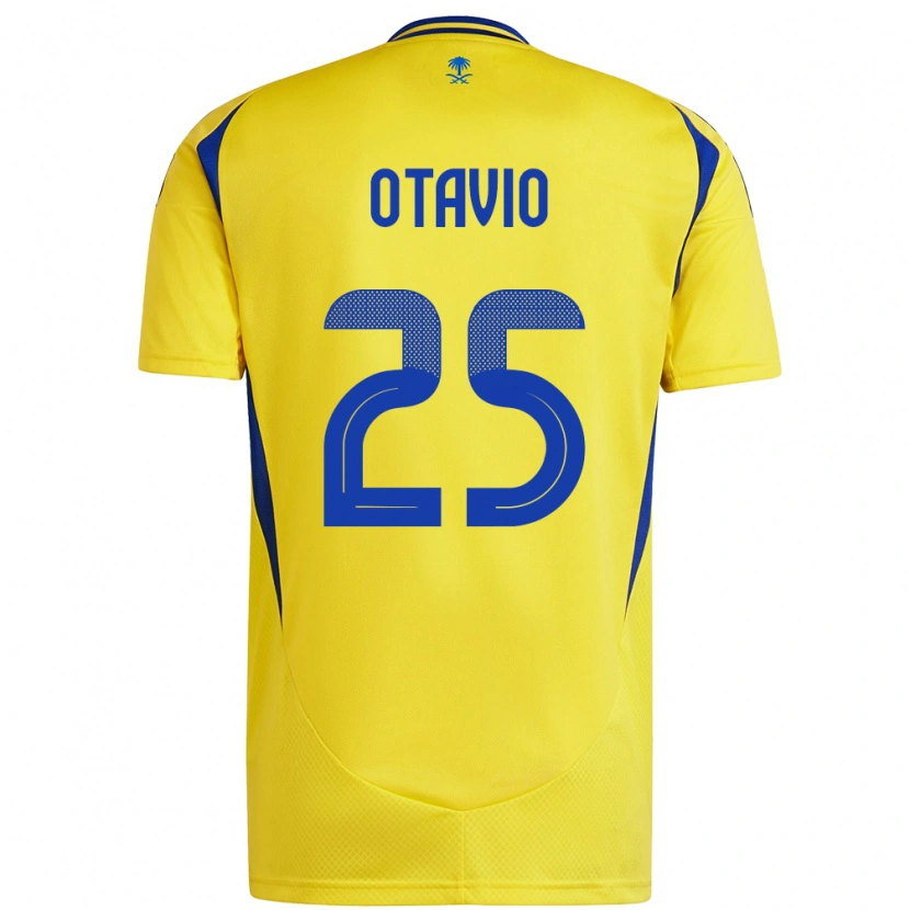 Danxen Enfant Maillot Otávio #25 Jaune Bleu Tenues Domicile 2024/25 T-Shirt