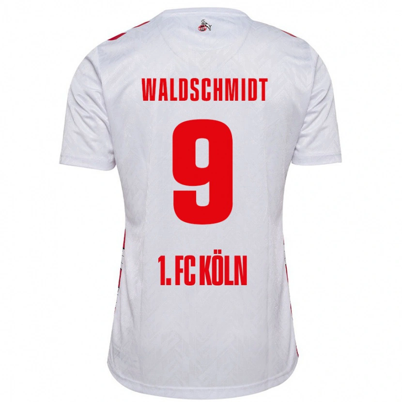 Danxen Enfant Maillot Luca Waldschmidt #9 Blanc Rouge Tenues Domicile 2024/25 T-Shirt