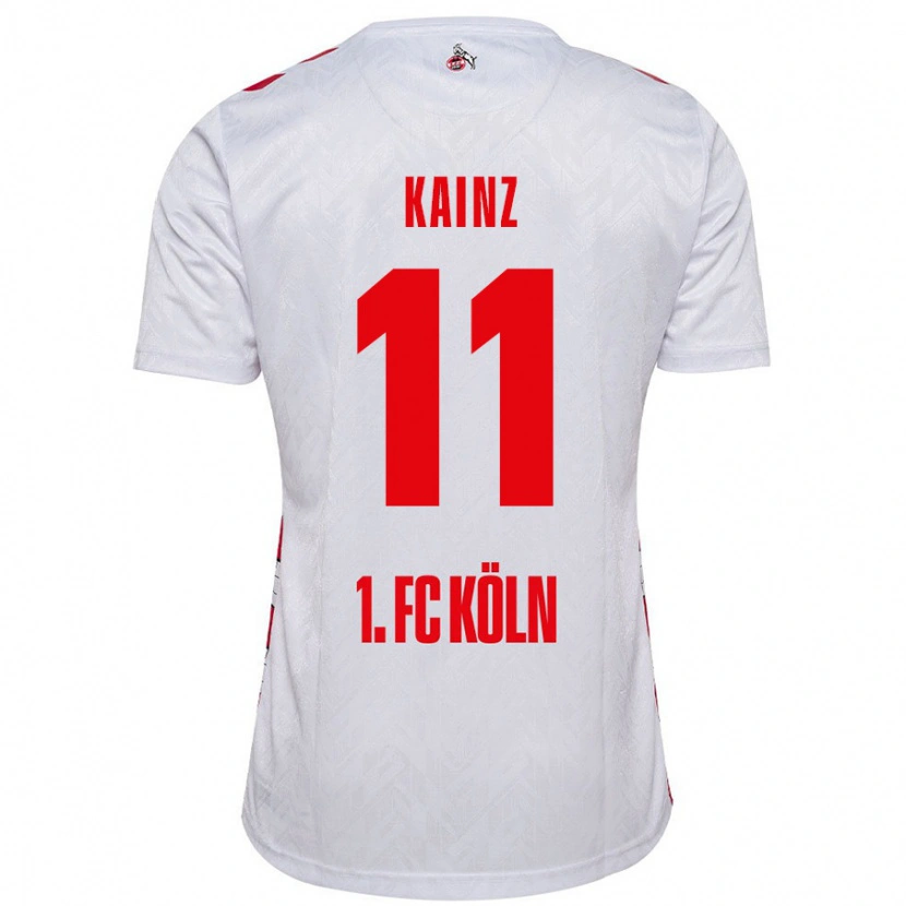 Danxen Enfant Maillot Florian Kainz #11 Blanc Rouge Tenues Domicile 2024/25 T-Shirt