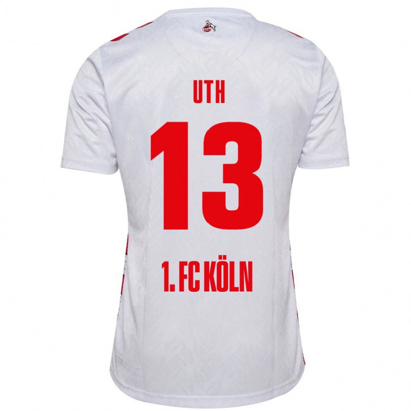 Danxen Enfant Maillot Mark Uth #13 Blanc Rouge Tenues Domicile 2024/25 T-Shirt