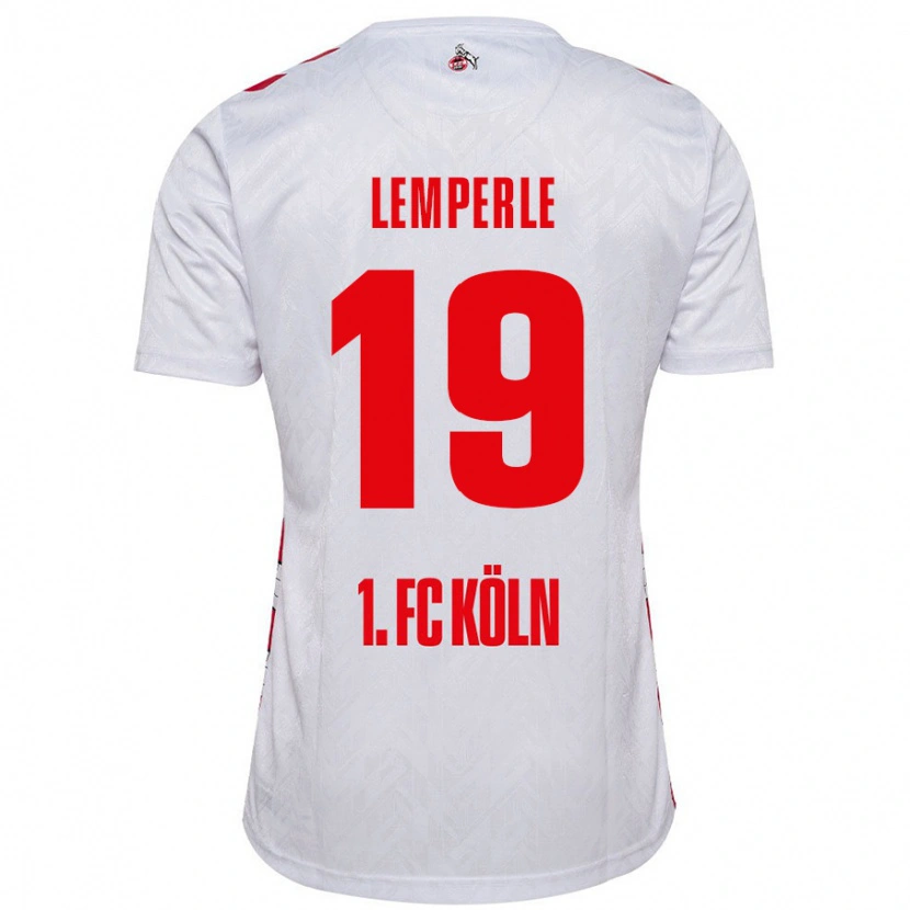 Danxen Enfant Maillot Tim Lemperle #19 Blanc Rouge Tenues Domicile 2024/25 T-Shirt