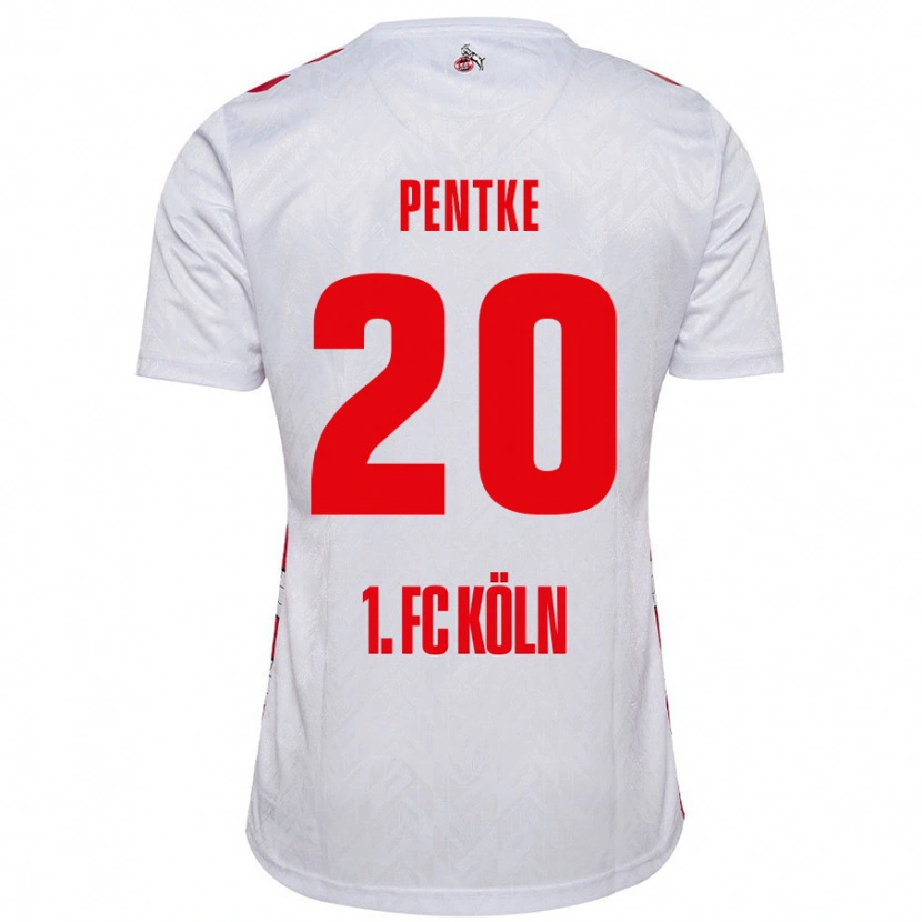 Danxen Enfant Maillot Philipp Pentke #20 Blanc Rouge Tenues Domicile 2024/25 T-Shirt