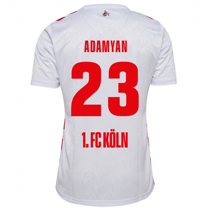 Danxen Enfant Maillot Sargis Adamyan #23 Blanc Rouge Tenues Domicile 2024/25 T-Shirt