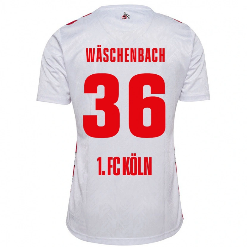 Danxen Enfant Maillot Meiko Wäschenbach #36 Blanc Rouge Tenues Domicile 2024/25 T-Shirt