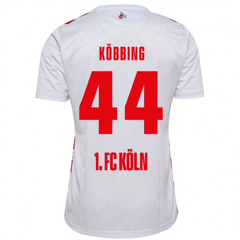 Danxen Enfant Maillot Matthias Köbbing #44 Blanc Rouge Tenues Domicile 2024/25 T-Shirt