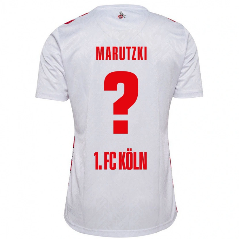 Danxen Enfant Maillot Mikolaj Marutzki #0 Blanc Rouge Tenues Domicile 2024/25 T-Shirt