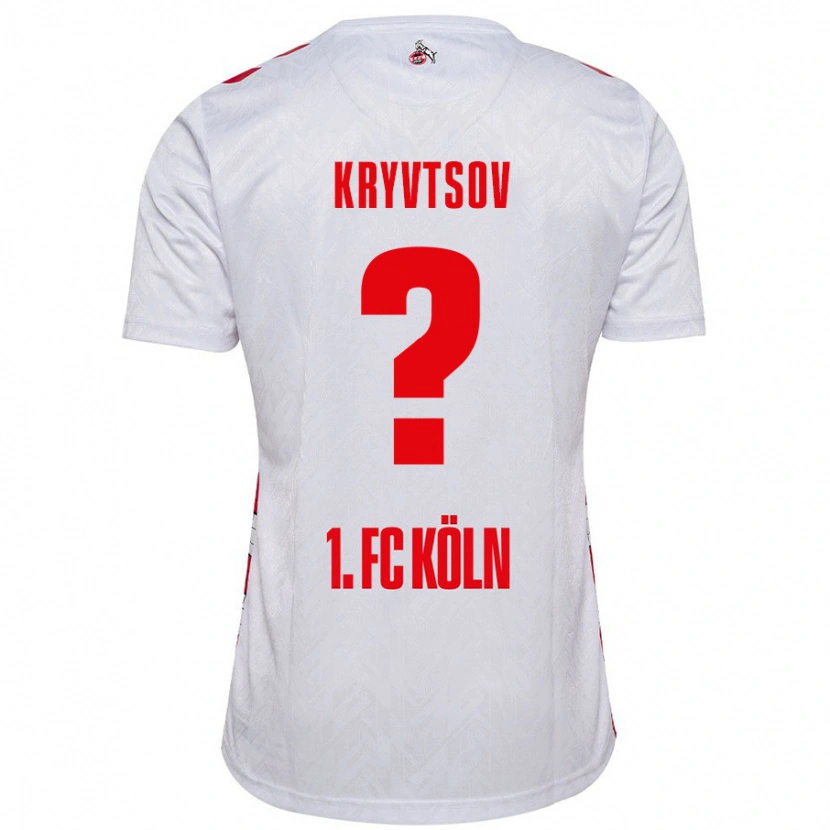 Danxen Enfant Maillot Nikita Kryvtsov #0 Blanc Rouge Tenues Domicile 2024/25 T-Shirt