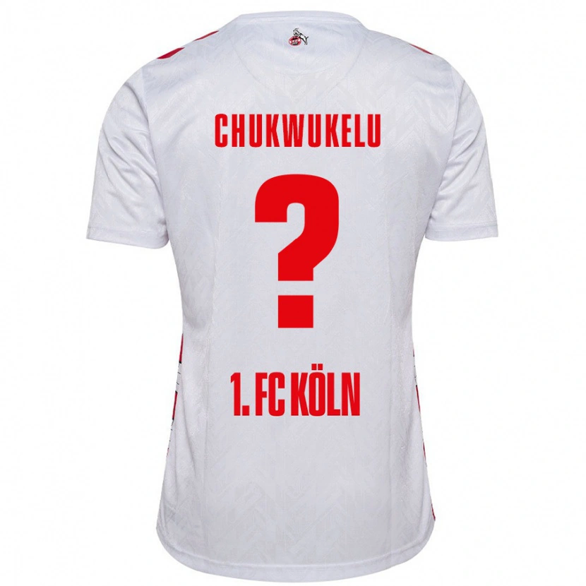 Danxen Enfant Maillot Chinedu Chukwukelu #0 Blanc Rouge Tenues Domicile 2024/25 T-Shirt