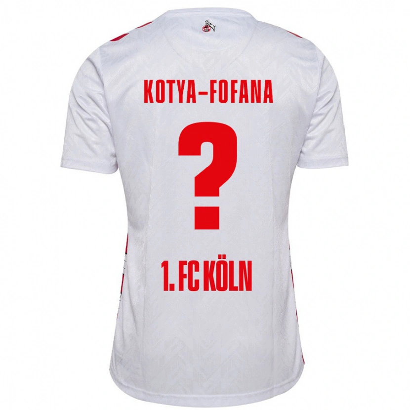 Danxen Enfant Maillot Assad Kotya-Fofana #0 Blanc Rouge Tenues Domicile 2024/25 T-Shirt