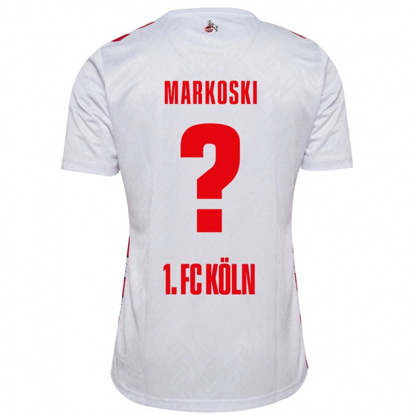 Danxen Enfant Maillot Kristian Markoski #0 Blanc Rouge Tenues Domicile 2024/25 T-Shirt