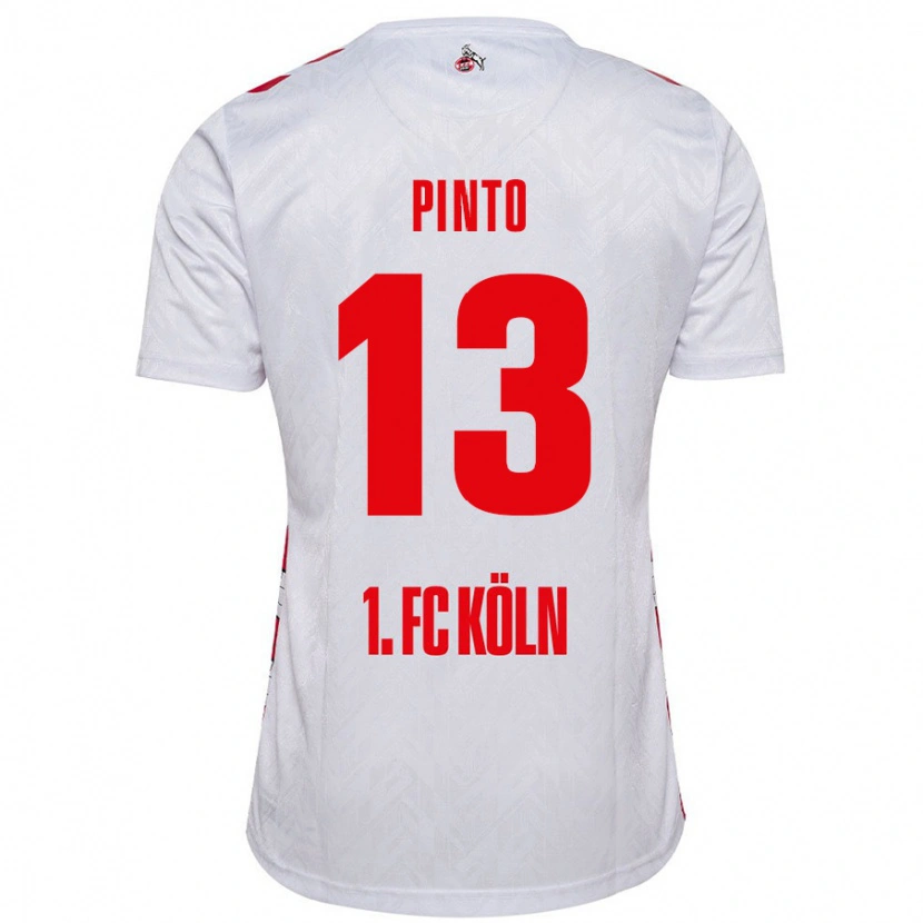 Danxen Enfant Maillot João Pinto #13 Blanc Rouge Tenues Domicile 2024/25 T-Shirt