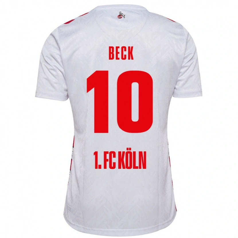 Danxen Enfant Maillot Sharon Beck #10 Blanc Rouge Tenues Domicile 2024/25 T-Shirt