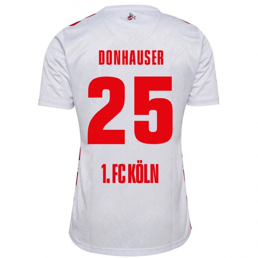 Danxen Enfant Maillot Laura Donhauser #25 Blanc Rouge Tenues Domicile 2024/25 T-Shirt