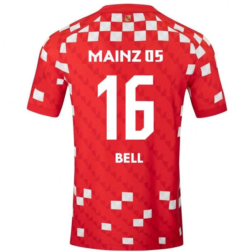 Danxen Enfant Maillot Stefan Bell #16 Blanc Rouge Tenues Domicile 2024/25 T-Shirt