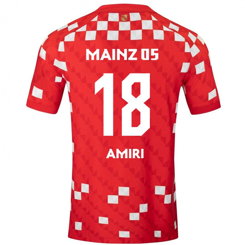 Danxen Enfant Maillot Nadiem Amiri #18 Blanc Rouge Tenues Domicile 2024/25 T-Shirt