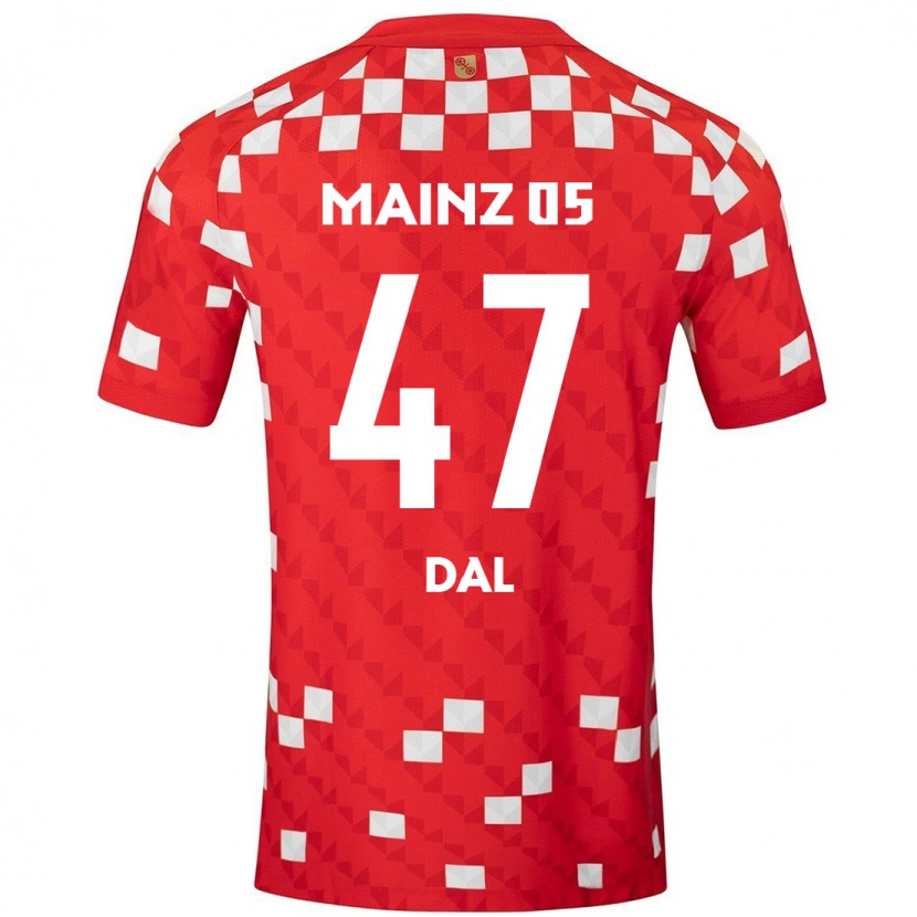 Danxen Enfant Maillot Maxim Dal #47 Blanc Rouge Tenues Domicile 2024/25 T-Shirt