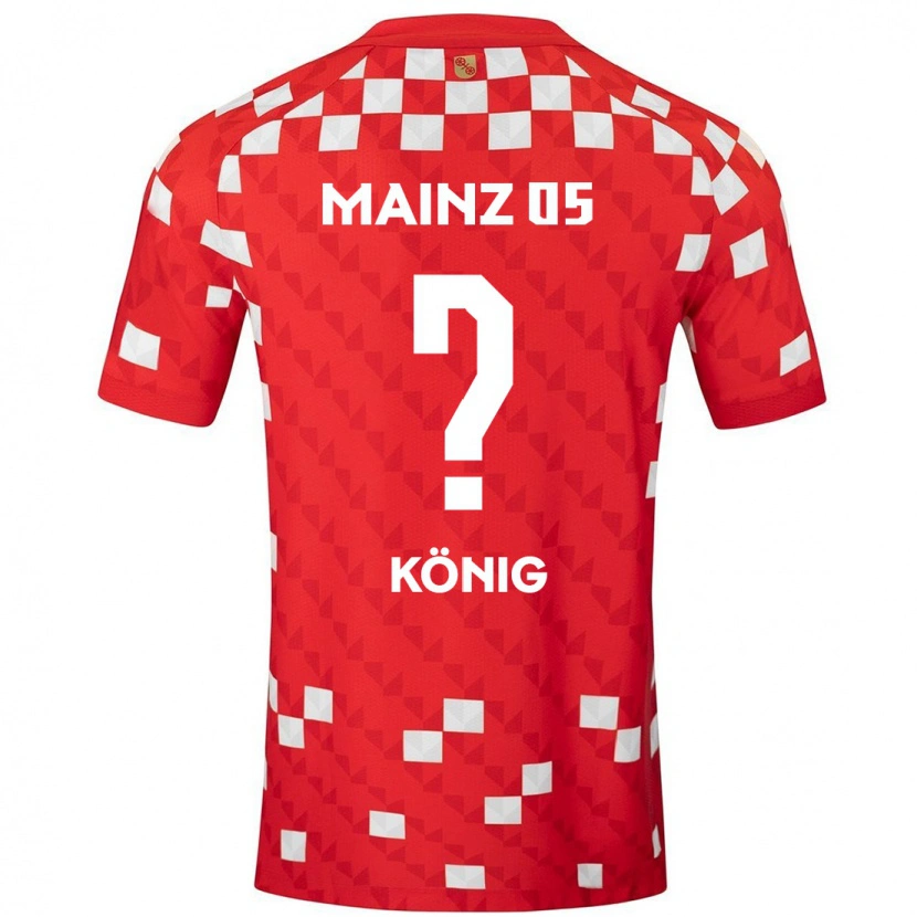 Danxen Enfant Maillot Raúl König #0 Blanc Rouge Tenues Domicile 2024/25 T-Shirt