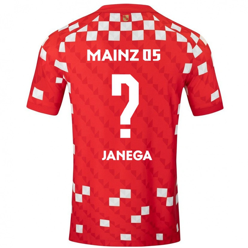 Danxen Enfant Maillot Jan Janega #0 Blanc Rouge Tenues Domicile 2024/25 T-Shirt