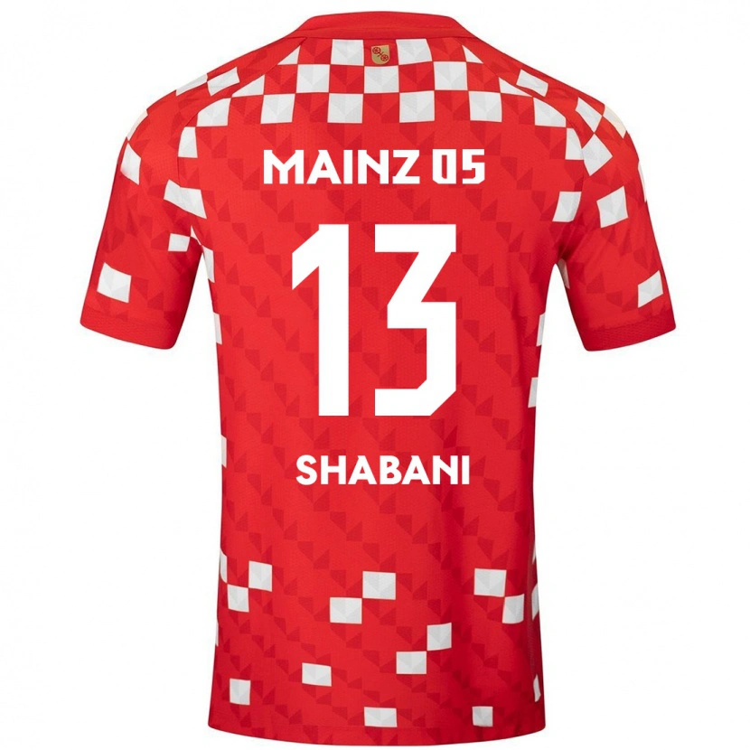 Danxen Enfant Maillot Eniss Shabani #13 Blanc Rouge Tenues Domicile 2024/25 T-Shirt