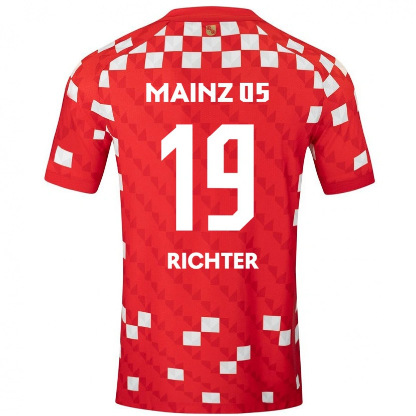 Danxen Enfant Maillot Marc Richter #19 Blanc Rouge Tenues Domicile 2024/25 T-Shirt