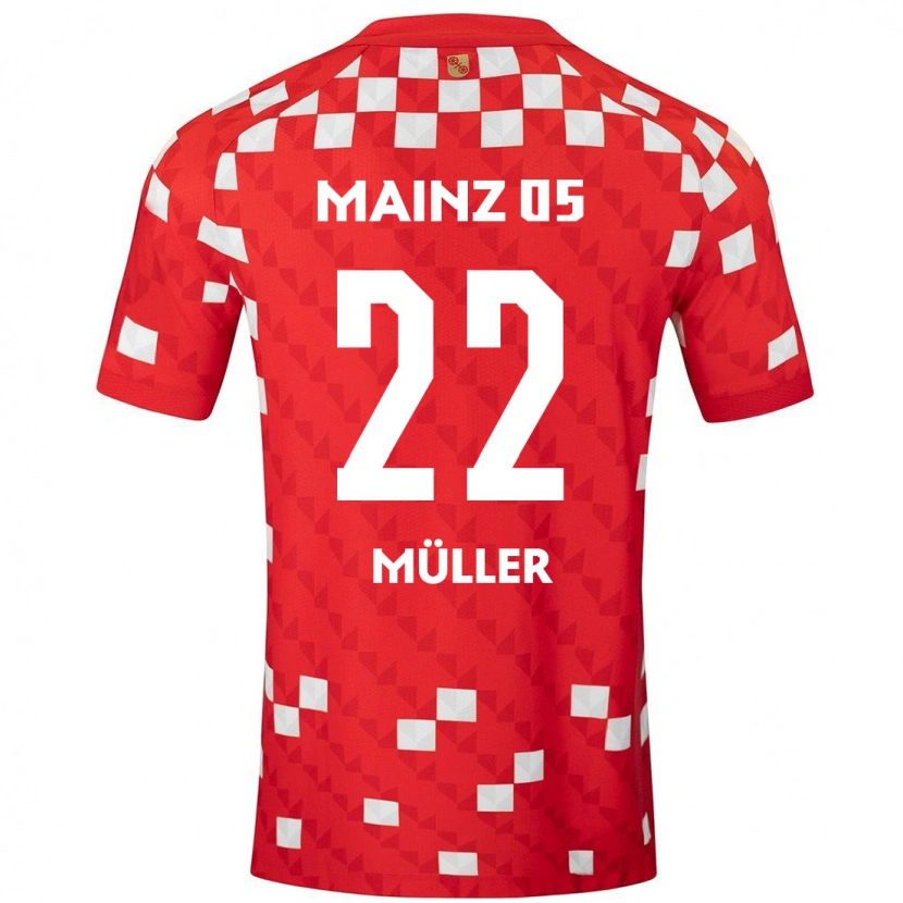 Danxen Enfant Maillot Tim Müller #22 Blanc Rouge Tenues Domicile 2024/25 T-Shirt