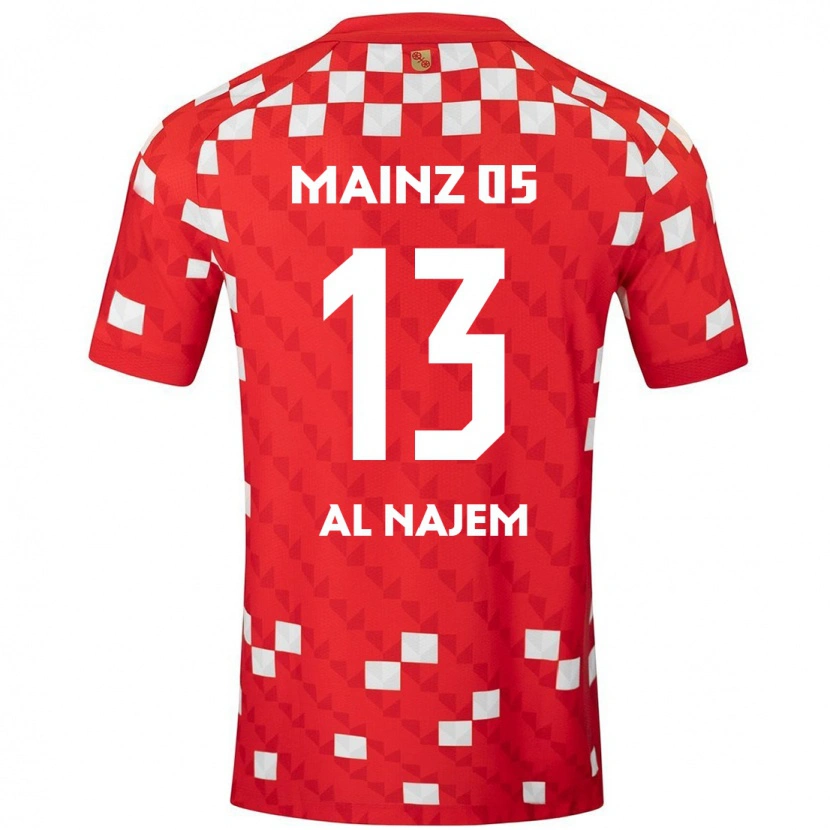 Danxen Enfant Maillot Salma Al Najem #13 Blanc Rouge Tenues Domicile 2024/25 T-Shirt