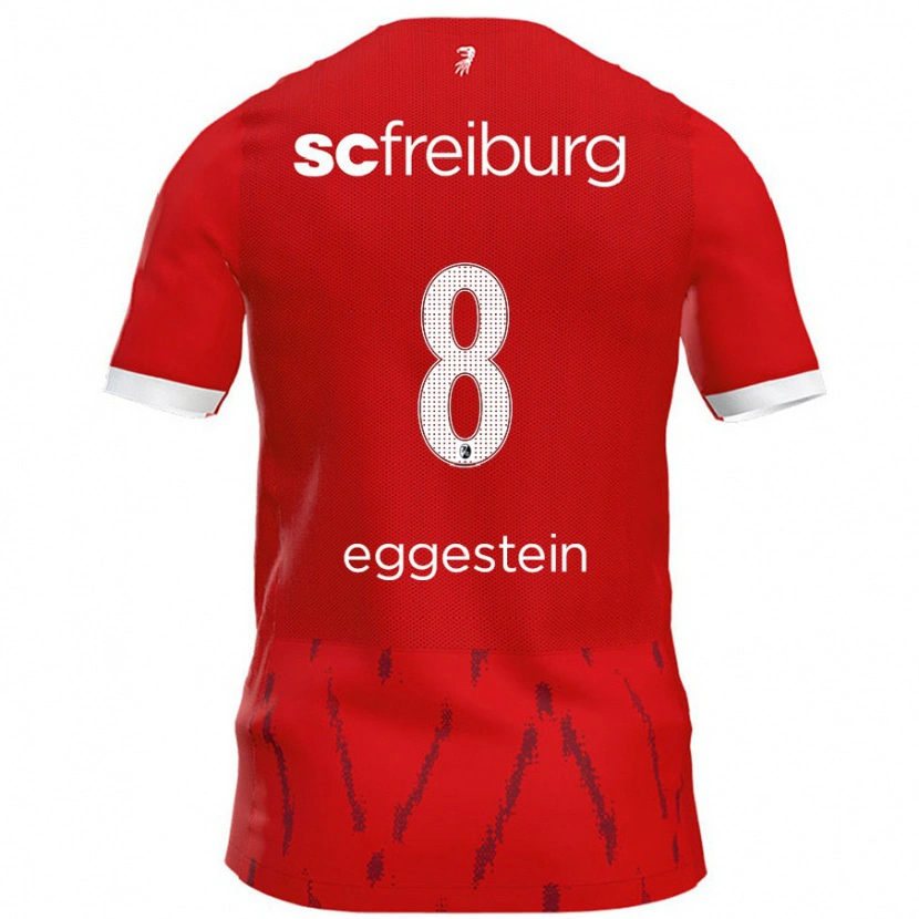 Danxen Enfant Maillot Maximilian Eggestein #8 Rouge Tenues Domicile 2024/25 T-Shirt