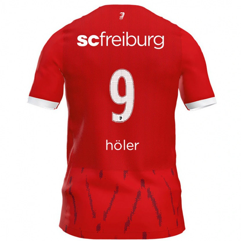 Danxen Enfant Maillot Lucas Höler #9 Rouge Tenues Domicile 2024/25 T-Shirt