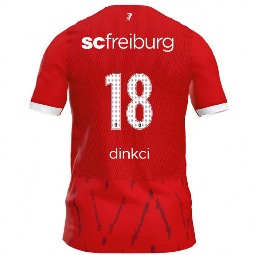 Danxen Enfant Maillot Eren Dinkci #18 Rouge Tenues Domicile 2024/25 T-Shirt