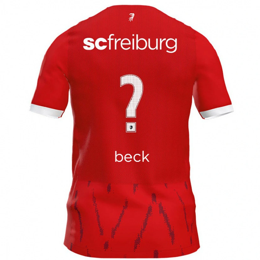 Danxen Enfant Maillot Ruben Beck #0 Rouge Tenues Domicile 2024/25 T-Shirt