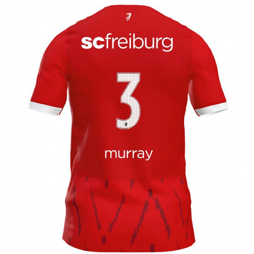 Danxen Enfant Maillot Drew Murray #3 Rouge Tenues Domicile 2024/25 T-Shirt