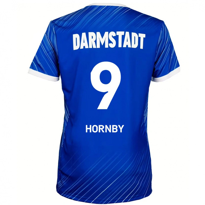 Danxen Enfant Maillot Fraser Hornby #9 Bleu Blanc Tenues Domicile 2024/25 T-Shirt