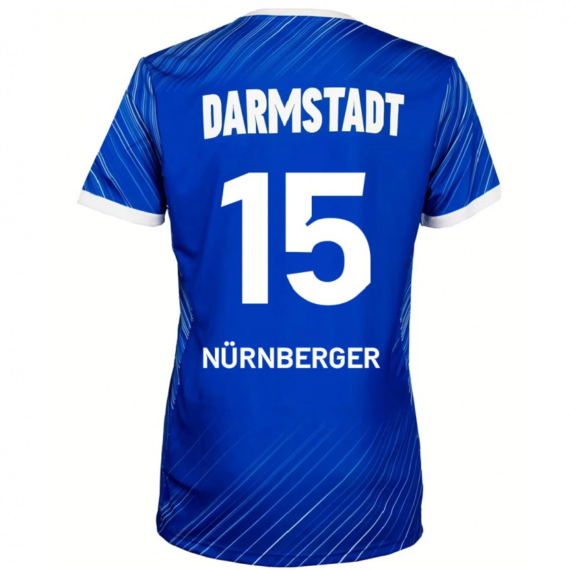 Danxen Enfant Maillot Fabian Nürnberger #15 Bleu Blanc Tenues Domicile 2024/25 T-Shirt