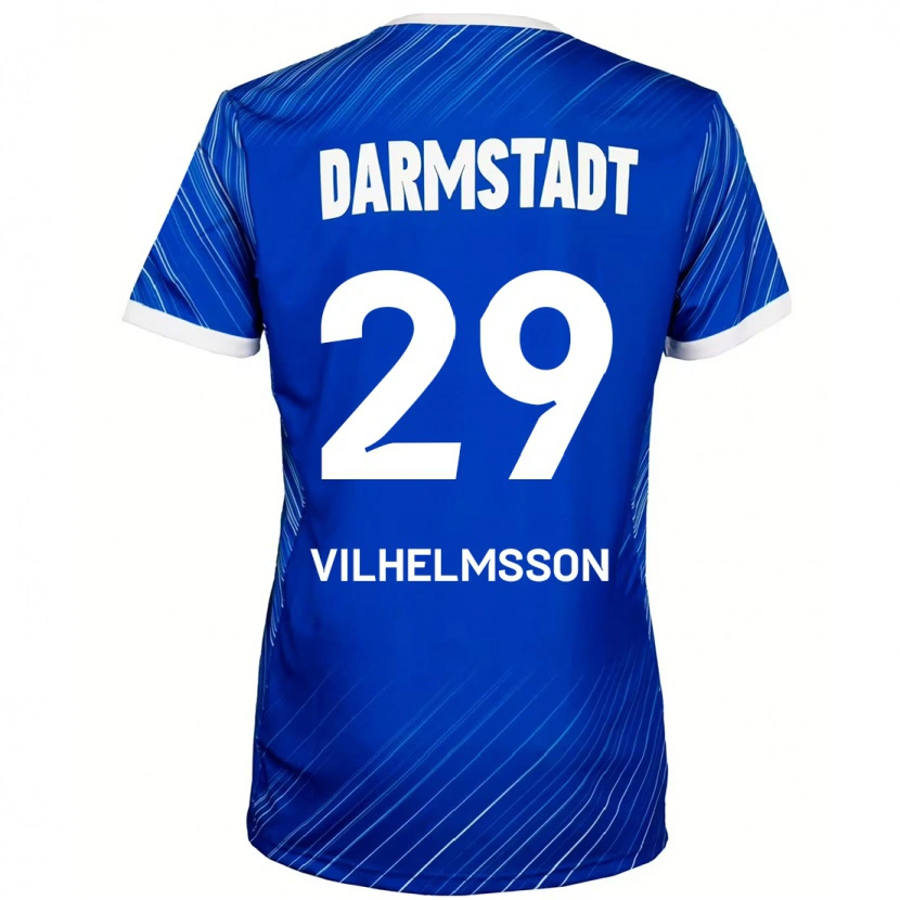 Danxen Enfant Maillot Oscar Vilhelmsson #29 Bleu Blanc Tenues Domicile 2024/25 T-Shirt