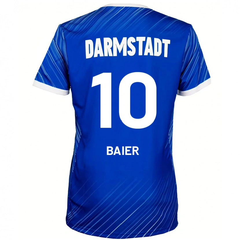 Danxen Enfant Maillot Nico Baier #10 Bleu Blanc Tenues Domicile 2024/25 T-Shirt