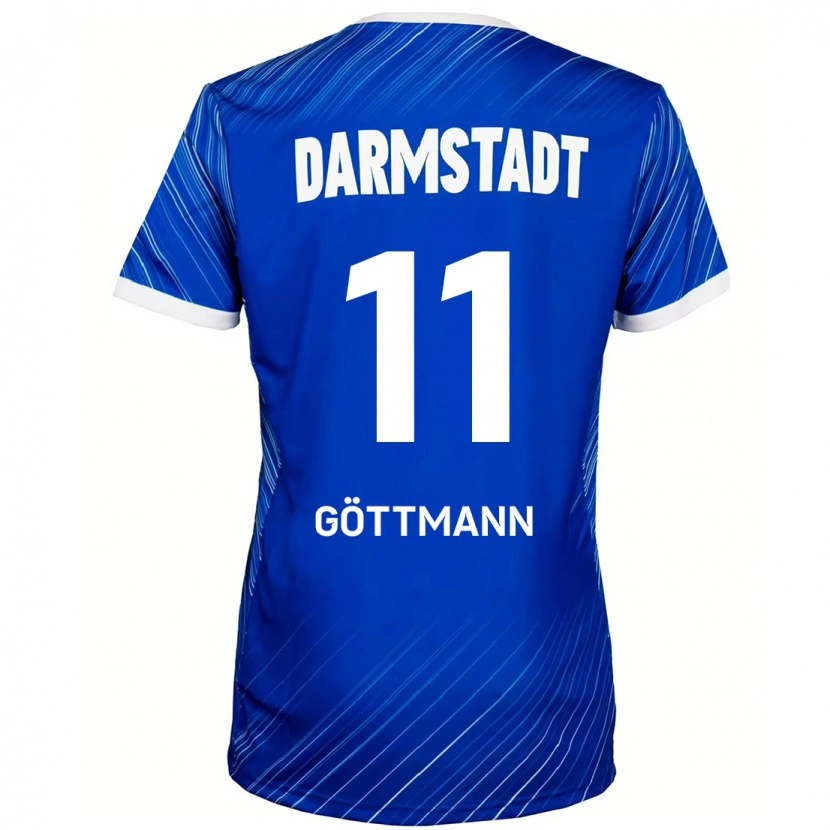 Danxen Enfant Maillot Levin Göttmann #11 Bleu Blanc Tenues Domicile 2024/25 T-Shirt