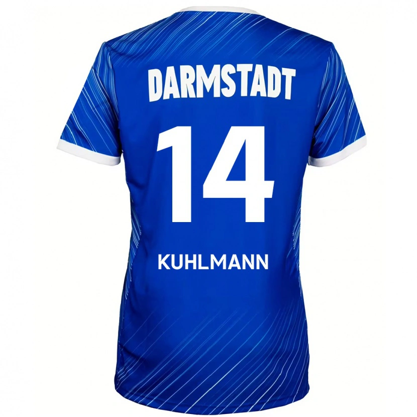 Danxen Enfant Maillot Marcel Kuhlmann #14 Bleu Blanc Tenues Domicile 2024/25 T-Shirt