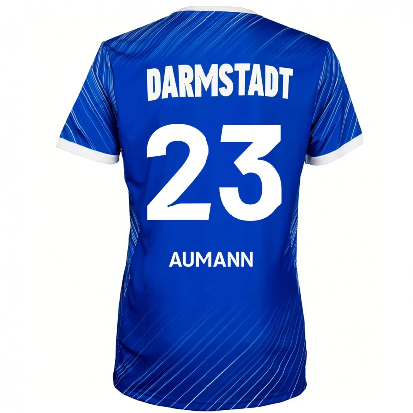 Danxen Enfant Maillot Emil Aumann #23 Bleu Blanc Tenues Domicile 2024/25 T-Shirt