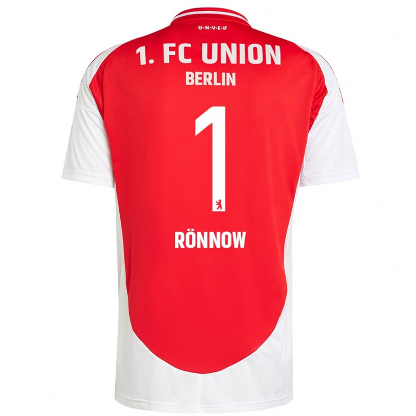 Danxen Enfant Maillot Frederik Rönnow #1 Rouge Blanc Tenues Domicile 2024/25 T-Shirt