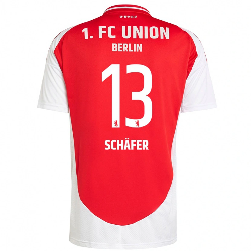 Danxen Enfant Maillot András Schäfer #13 Rouge Blanc Tenues Domicile 2024/25 T-Shirt