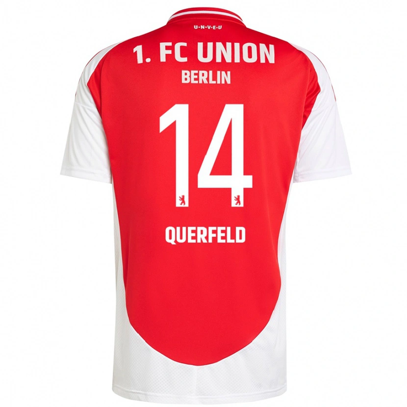 Danxen Enfant Maillot Leopold Querfeld #14 Rouge Blanc Tenues Domicile 2024/25 T-Shirt