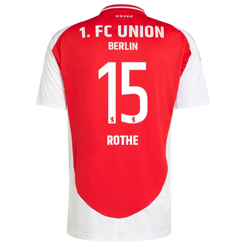 Danxen Enfant Maillot Tom Rothe #15 Rouge Blanc Tenues Domicile 2024/25 T-Shirt